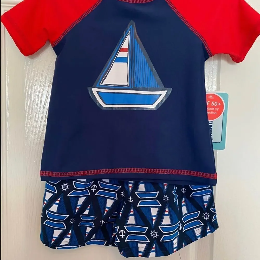 FLOATIMINI 12M Boys 2pc Swimset. NWT